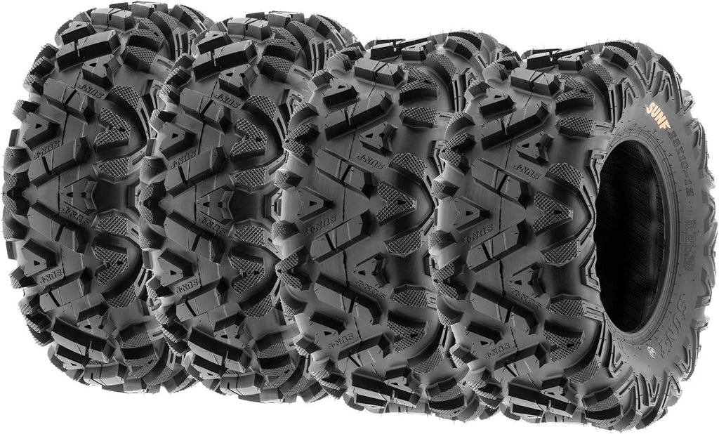 2026 NewSet of 4 ATV/UTV off-road tires, 25x8-12 front and 25x10-12 rear, 6 PR, tubeless A033