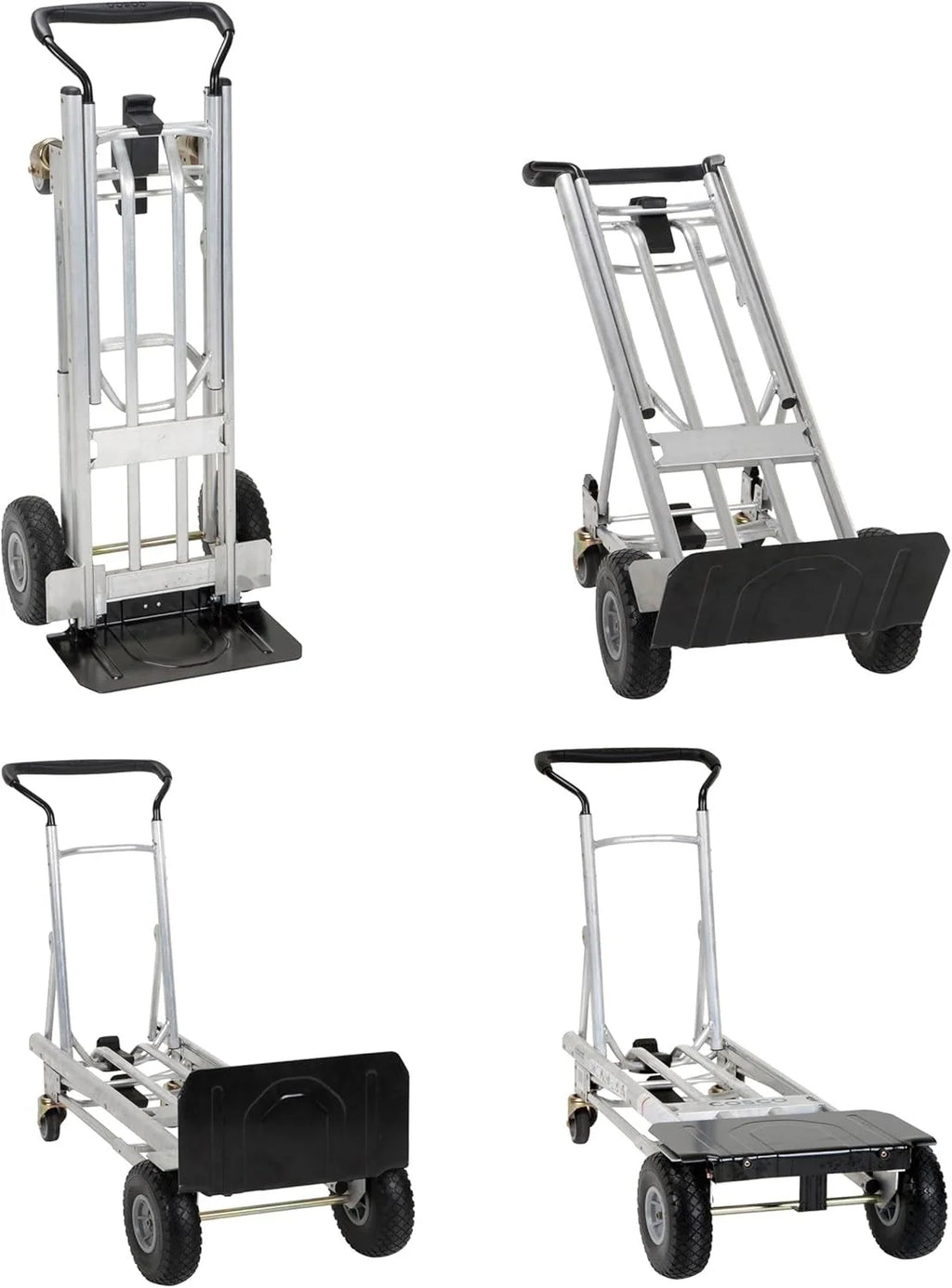 2026 New4-in-1 folding hand truck with puncture-proof wheels