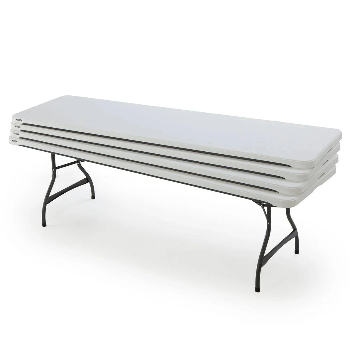 2026 NewLifetime 4-Pack Commercial Stackable Folding Table 8 Feet - White (80344)