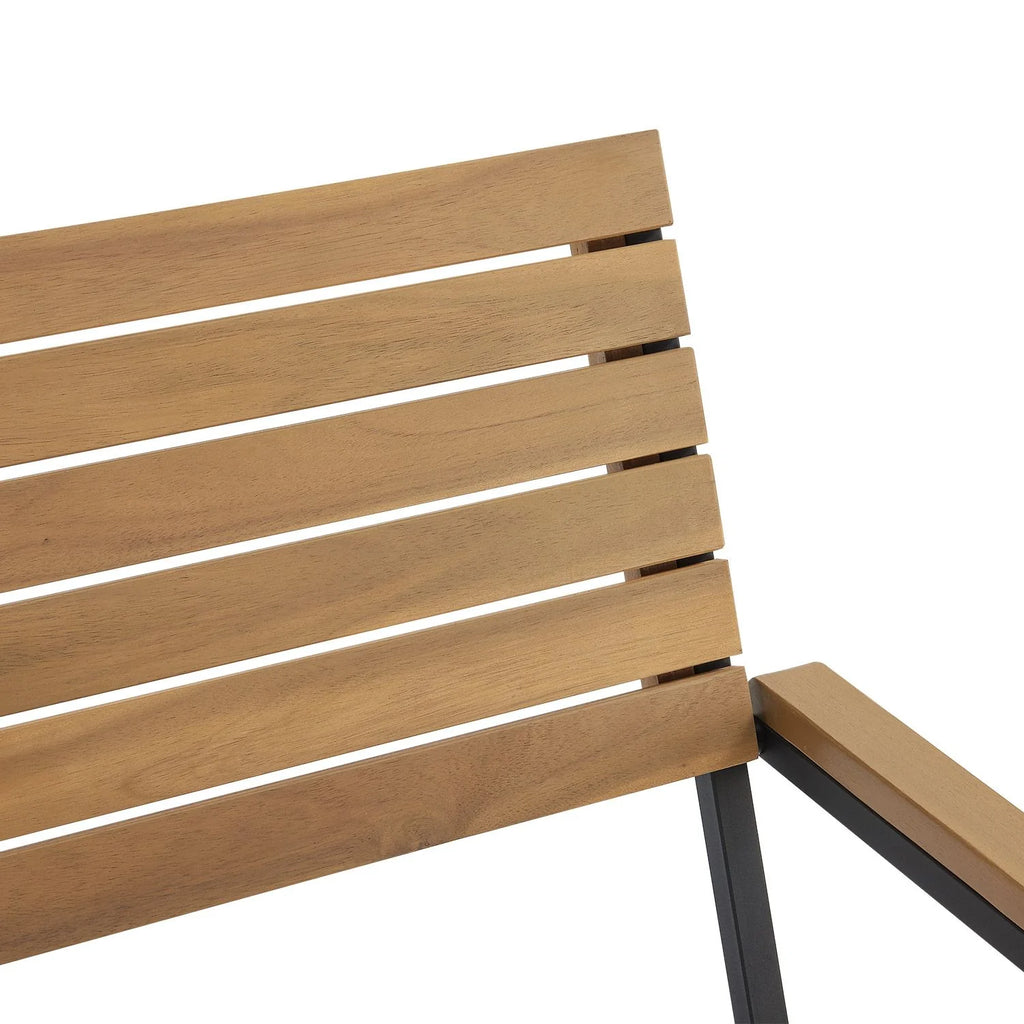 2026 Conjunto de jardín de madera de acacia Rhodos – Elegancia natural y confort para 4 personas