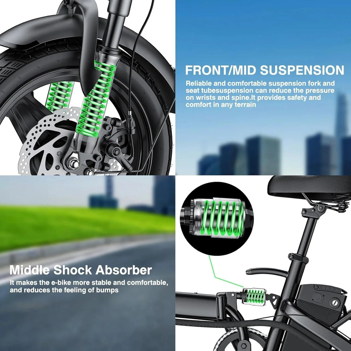 2026 NewElectric bicycle for adults and teenagers, foldable e-bike for commuters and city use, foldable e-bike motor 48V 24MPH