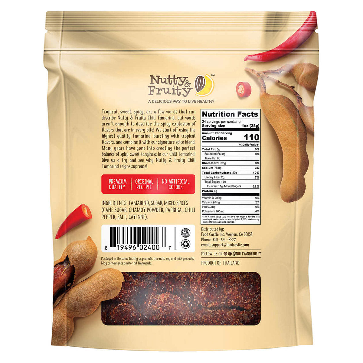 2026 NewNutty & Fruity Spicy Chili Tamarind Bites, 24 oz