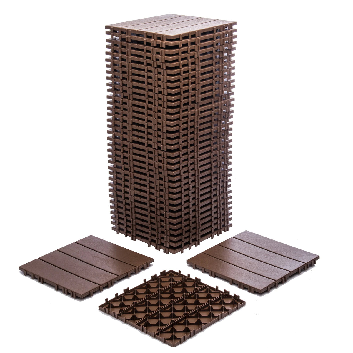 2026 New76-Pack Plastic Interlocking Deck Tiles - 68.80 Sq.Ft Outdoor Plastic Flooring Super Durable & Waterproof All-Weather Indoor/Outdoor