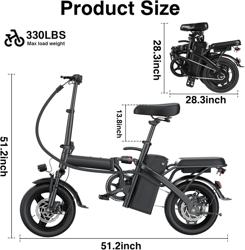 2026 NewElectric bicycle for adults and teenagers, foldable e-bike for commuters and city use, foldable e-bike motor 48V 24MPH