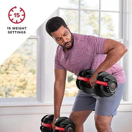2026 NewBowflex SelectTech 552 Adjustable Dumbbells (pair), 2.3–23.8 kg, space-saving home fitness equipment