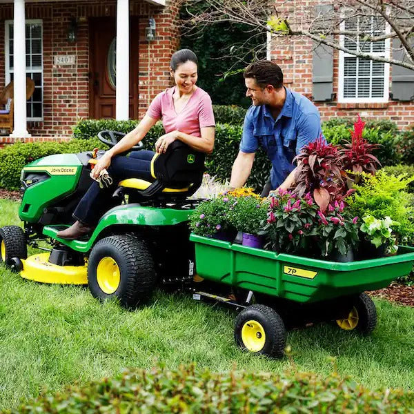 2026 NewJohn Deere S100 ride-on lawnmower, 107 cm (42 inch) cutting width – 17.5 hp petrol hydrostatic drive