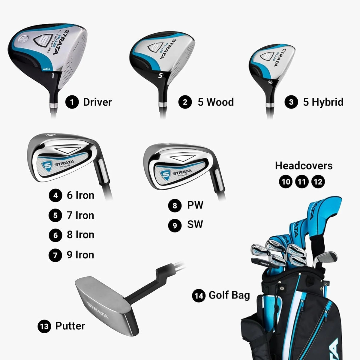 2026 NewCallaway Strata Women's Racket Set, Complete Set