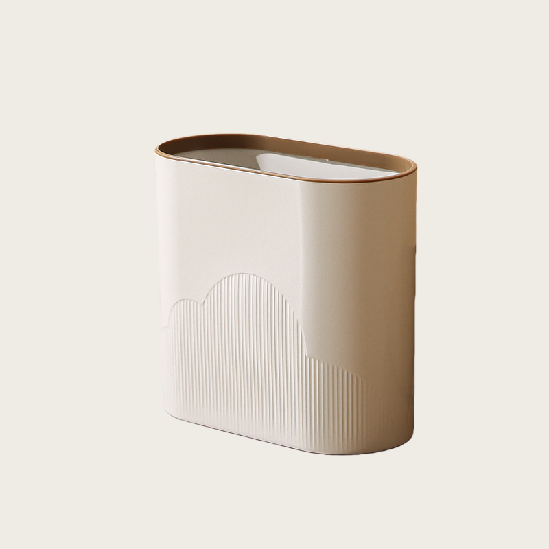 Oval Push-Top Trash Can – 12L