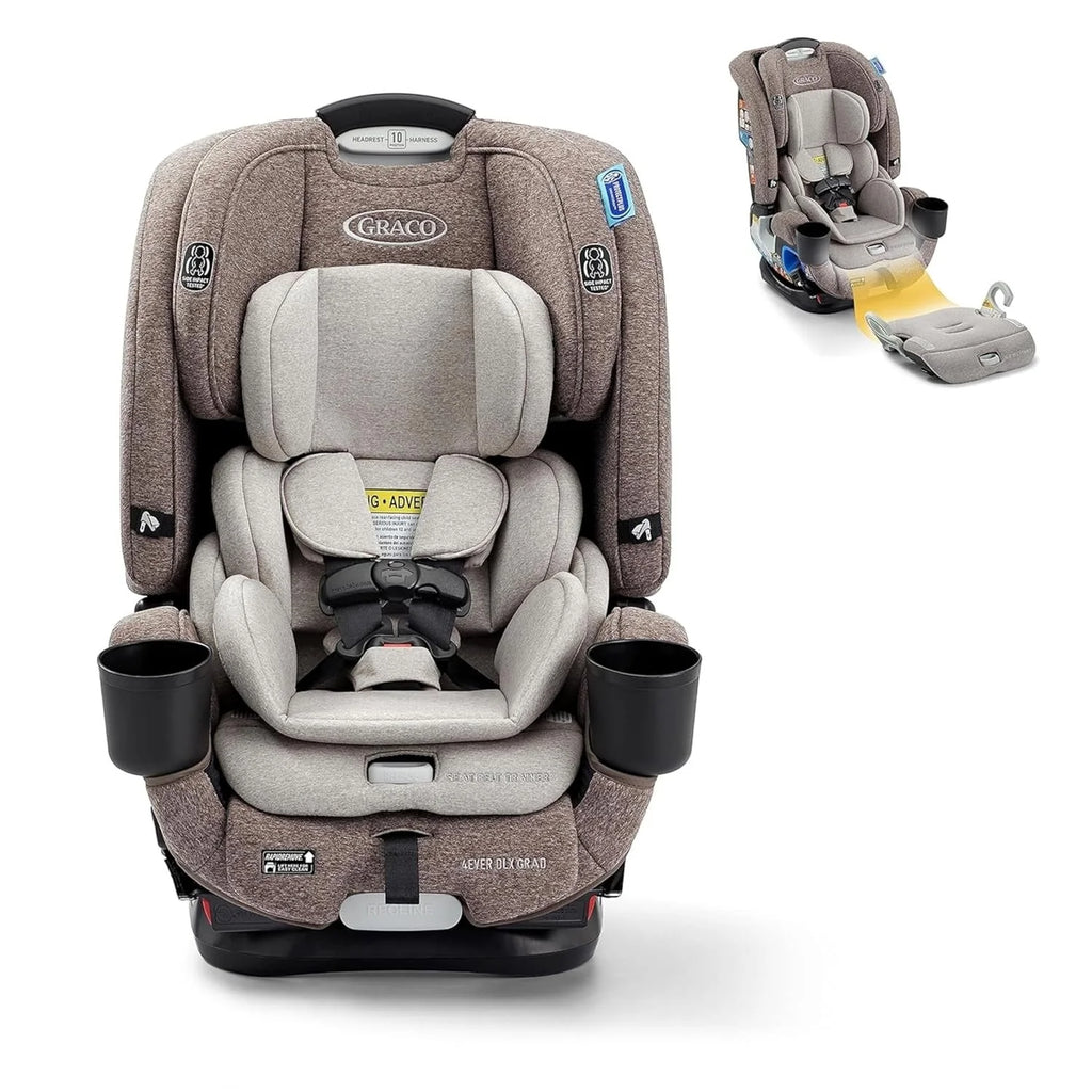2026 New4Ever DLX 4-in-1 Child Car Seat, Charlie | Car seat for babies and toddlers, 10 years of use | Rear-facing, forward-facing and booster seat | Safe, comfortable and practical