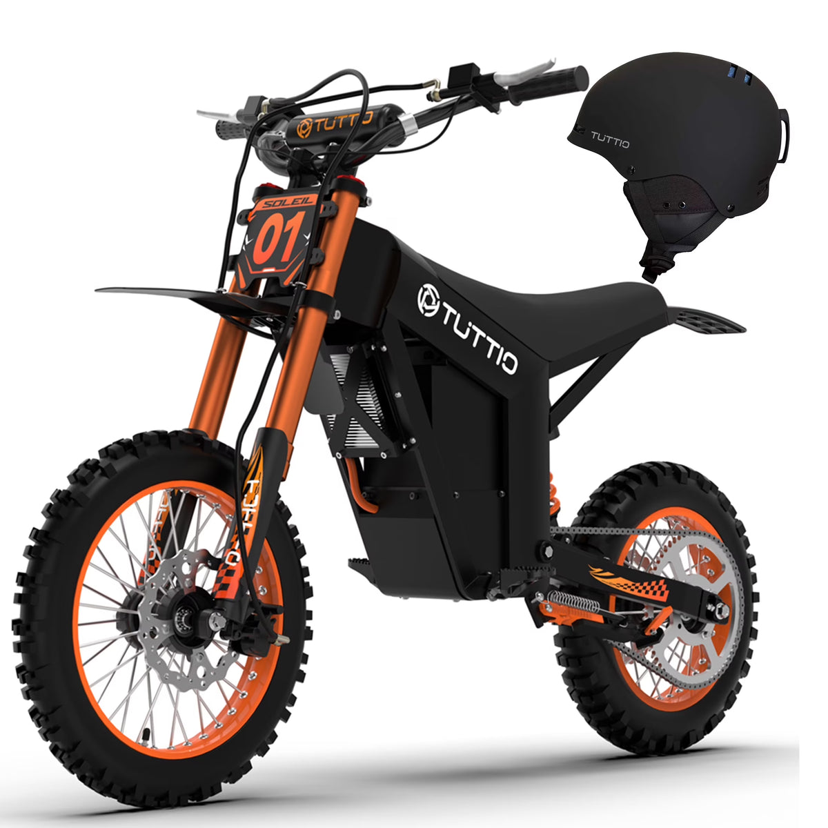 2026 NewTUTTIO Soleil01 Adult Electric Dirt Bike (with Branded Helmet), 2000W, 48V 21Ah Battery, 37Mph Full Suspension Mountain E-Bike, 200Nm Torque All-Terrain Electric Motorcycle