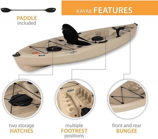 2026 NewLifetime 90806 Tamarack Angler 100 Fishing Kayak C 2-Pack (Paddles included)