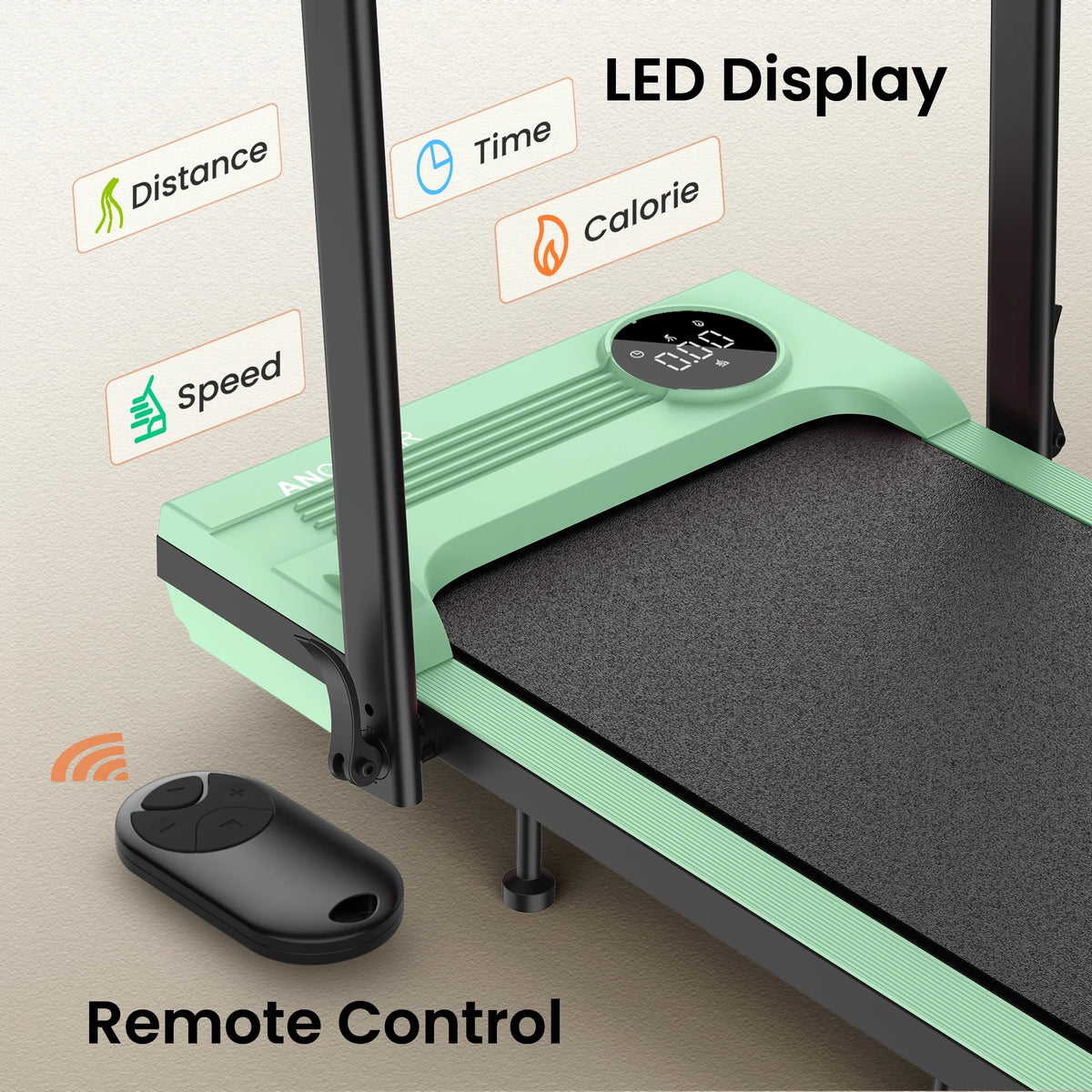 2026 NewANCHEER Portable Folding Walking Pad 300lb, 7.5 MPH Under Desk Treadmill with Remote Control & LED Display,2 in 1 Walking Pad Treadmill for Home/Office/Exercise(Pink)