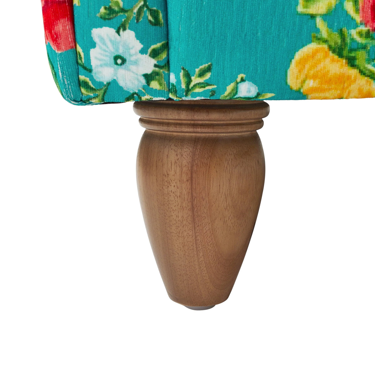 2026 NewThe Pioneer Woman Vintage Floral Low Back Fabric Accent Chair, Teal