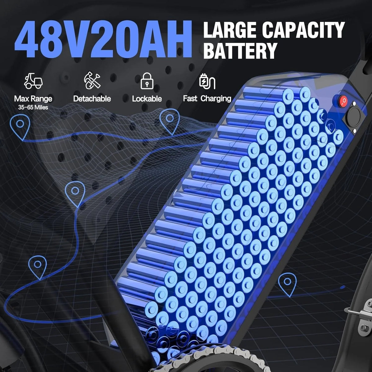 2026 NewElectric bike Q20, 2000W, 52V, 30-180 miles, all-terrain fat bike for adults