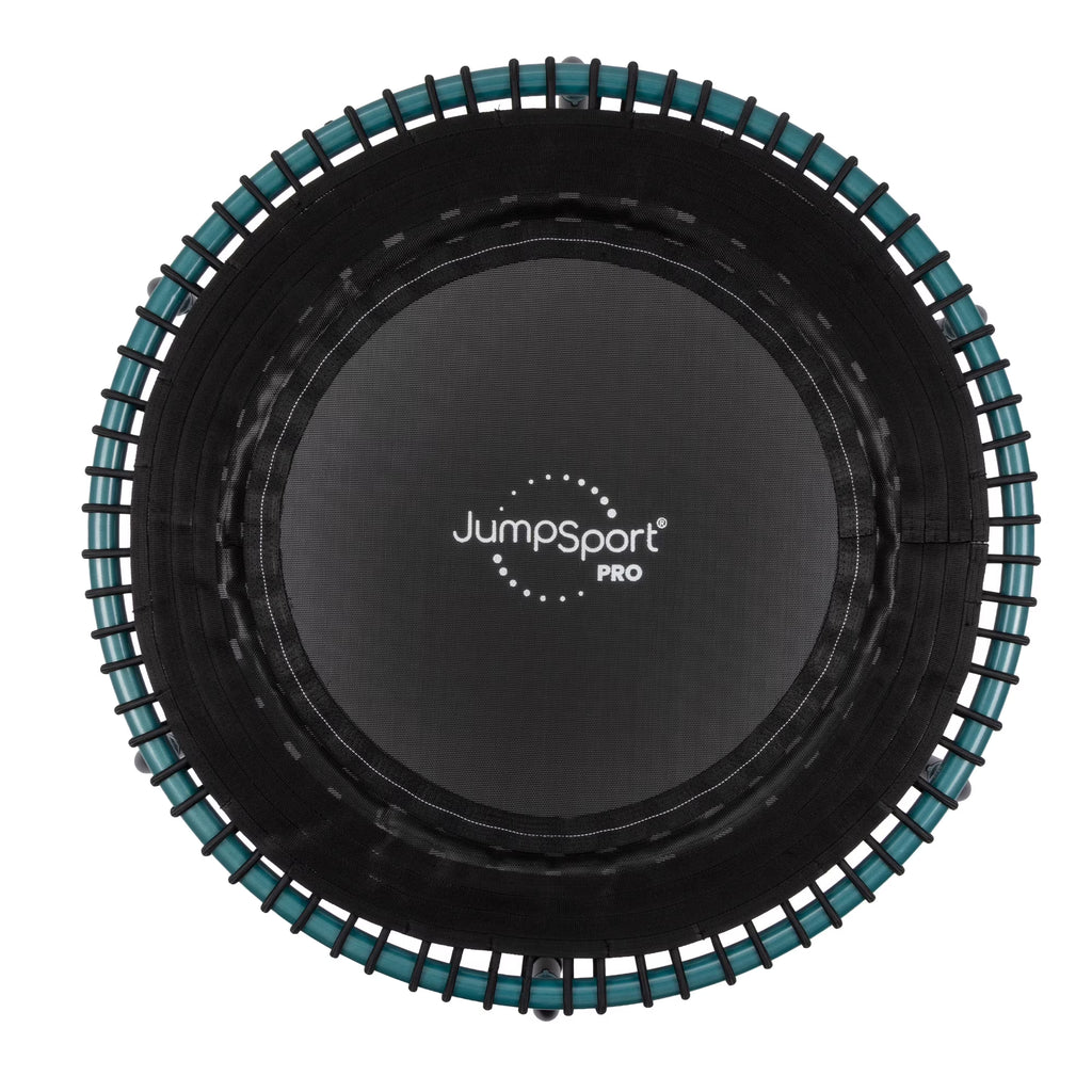 2026 NewJumpSport 350 Pro Fitness 39" Cardio Workout Indoor Trampoline, Teal/Black