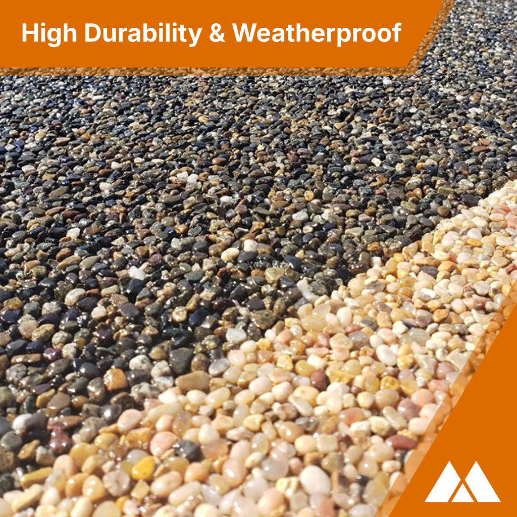 2026 NewMcKinnon Stone Bond Epoxy, 4 Gallon Kit, Resin Bound Surfacing Epoxy for Gravel & Pebble Stone, Easily Transform Your Driveway, Flooring, Indoor, Outdoor, Patios, Walkways, Stairs