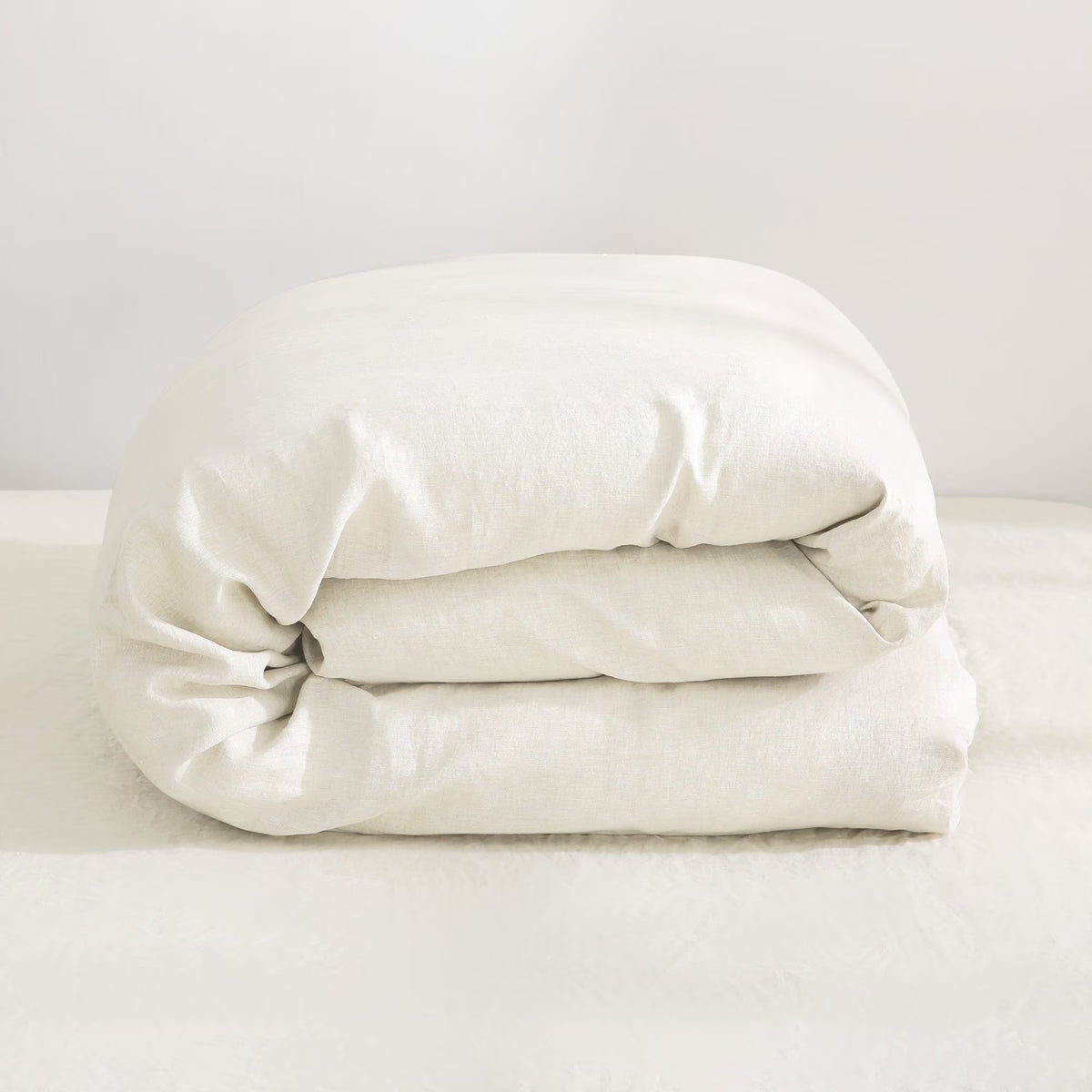 2026 New100% Pure Linen Duvet Cover with Button Closure and Corner Ties Soft & Breathable - Natural Full/Queen