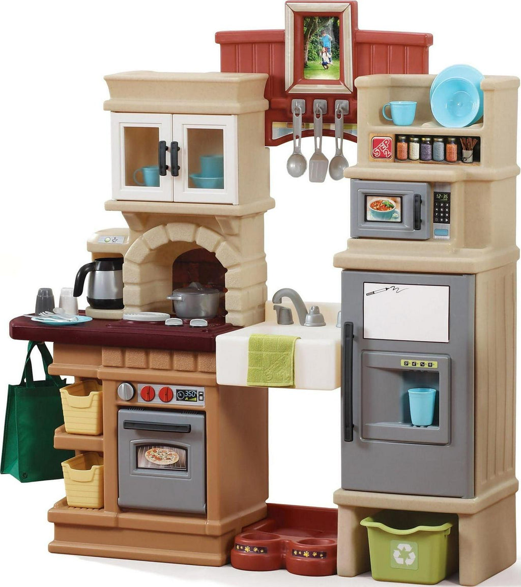 2026 NewStep2 Heart of the Home Brown Toddler Play Kitchen Set
