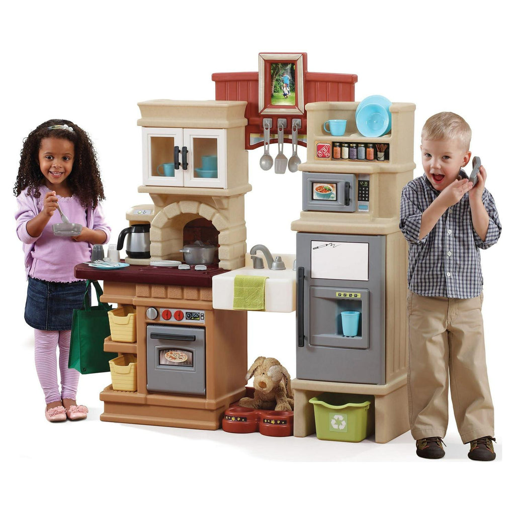 2026 NewStep2 Heart of the Home Brown Toddler Play Kitchen Set
