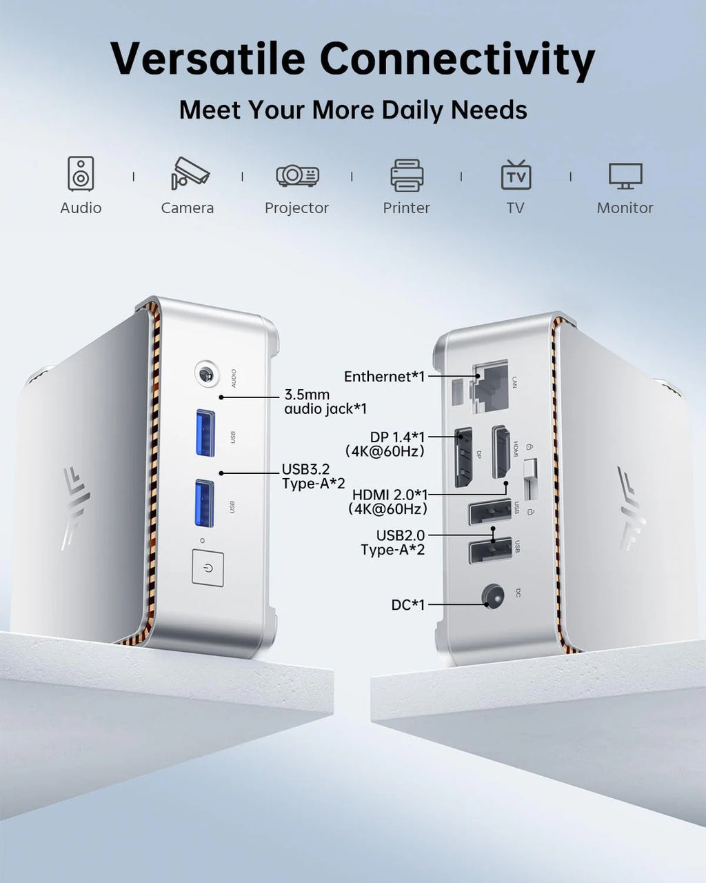 2026 NewKAMRUI GK3Plus Mini PC, 16GB RAM, 512GB M.2 SSD Mini Computer