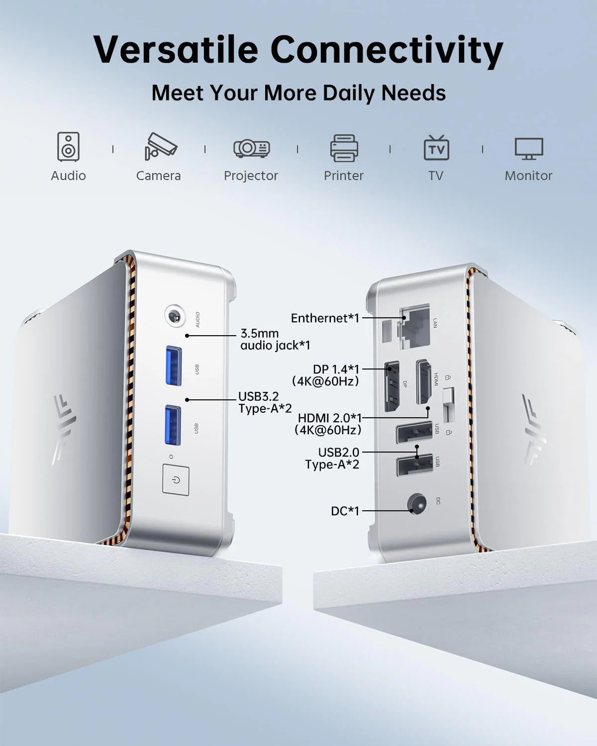 2026 NewKAMRUI GK3Plus Mini PC, 16GB RAM, 512GB M.2 SSD Mini Computer