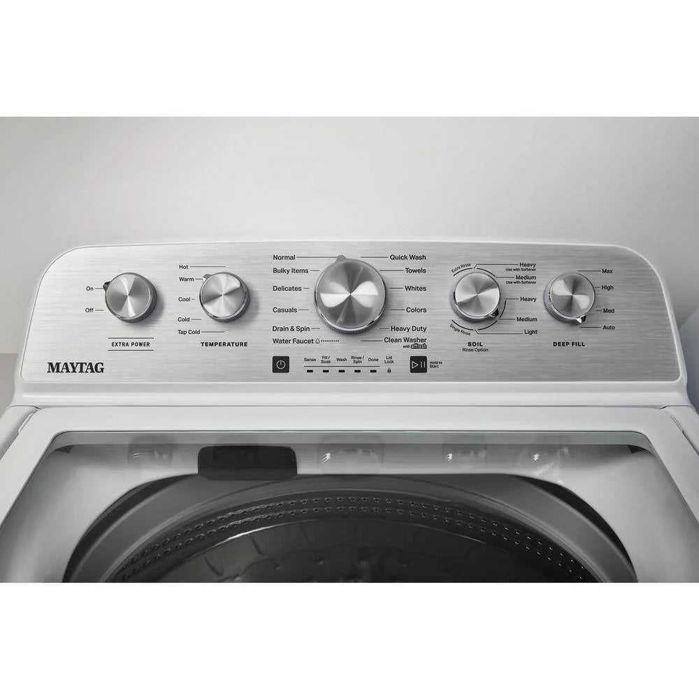 2026 NewMaytag Top-Loading Washing Machine with 4.8 Cubic Foot Capacity and Extra Power Boost, White – MVW5430MW
