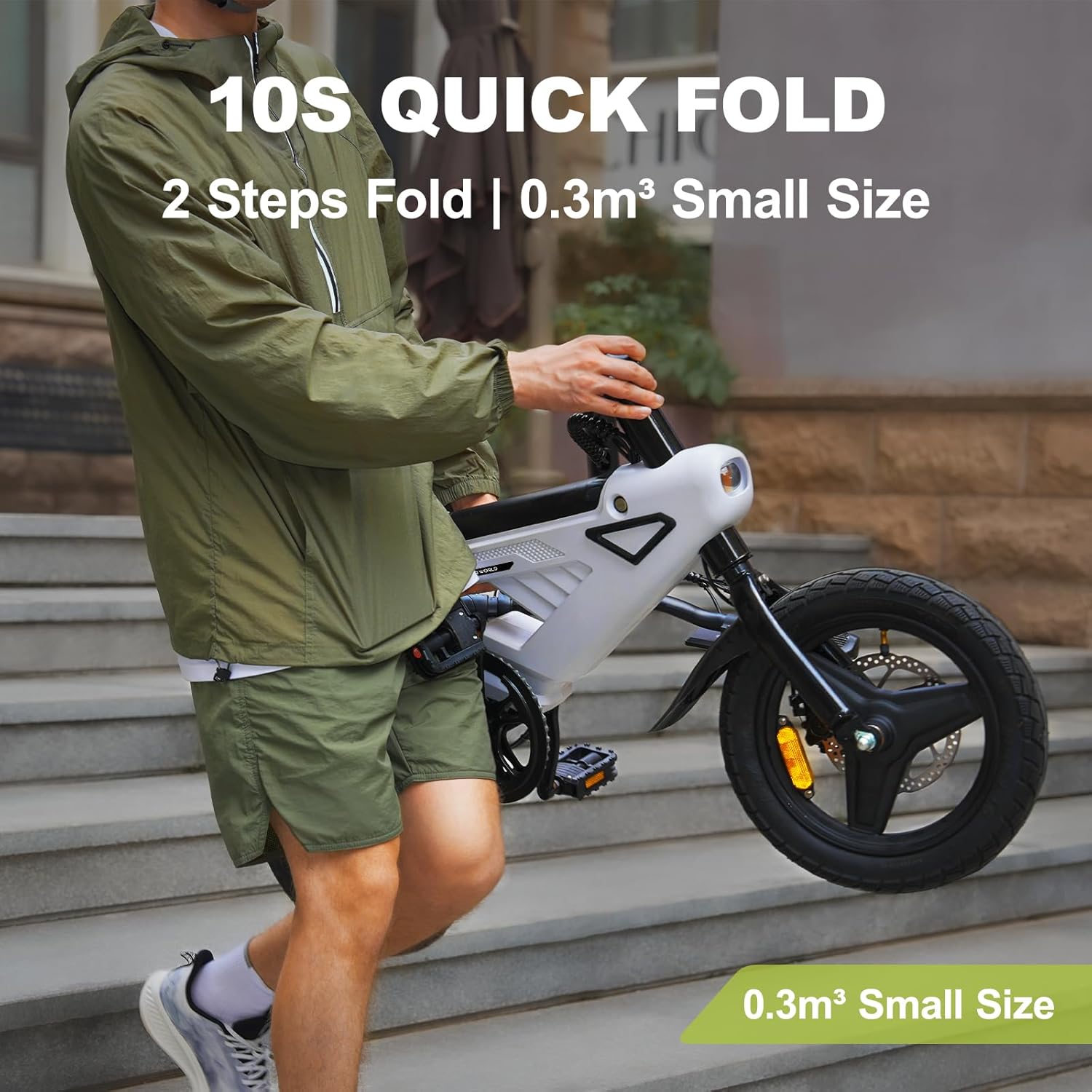 2026 Bicicleta eléctrica plegable de 14", eBike con motor de 250W de alta velocidad, batería de iones de litio 36V-6.4AH, pantalla LCD inteligente, bicicleta eléctrica de ciudad, 3 modos, unisex