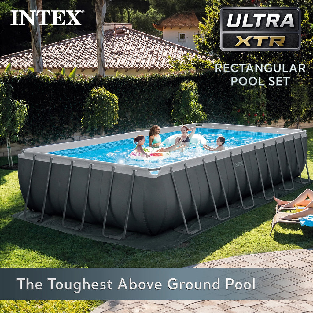 2026 NewINTEX 24ft x 12ft x 52in Ultra XTR Above Ground Pool, Floats (2 Pack), & Inflatable Cooler