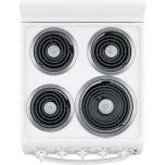2026 New20-inch electric oven with 4 cooking zones, freestanding, in white
