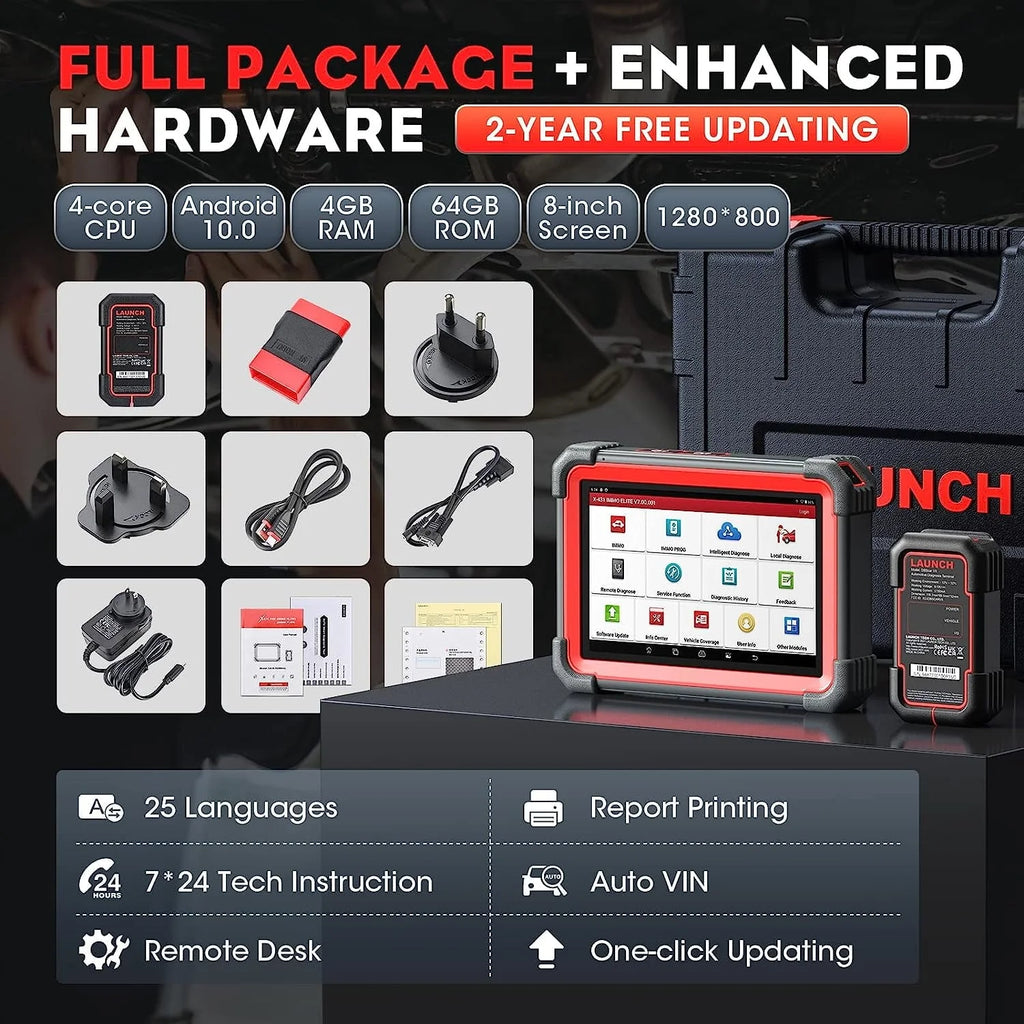 2026 NewLAUNCH X431 IMMO Elite Key Programming Car Diagnostic Scan Tool with X-PROG3 Key Programmer, ECU Clone/match, CANFD&DOIP, 39+ Services  2 Years Free Update