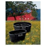 2026 NewRubbermaid FG424500BLA Livestock Tank (Model Year 2025), 150 Gallon Capacity, Plastic, Black