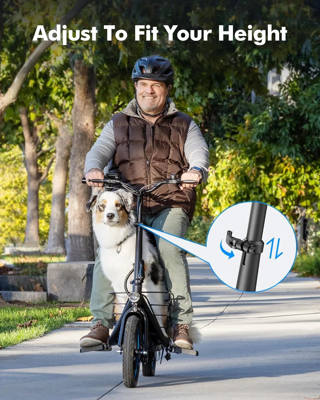 2026 NewElectric scooter for adults with large center basket