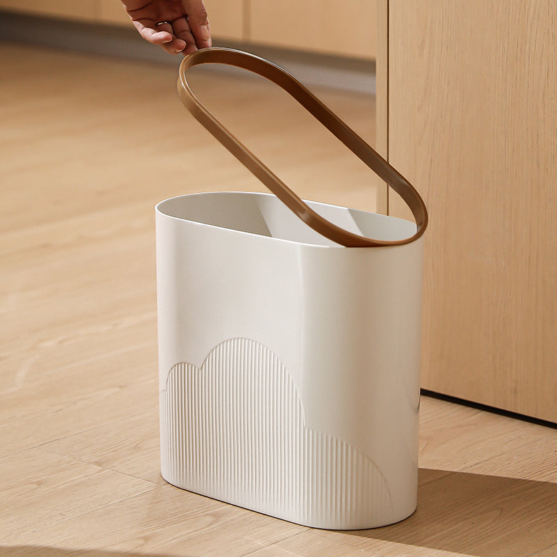 Oval Push-Top Trash Can – 12L