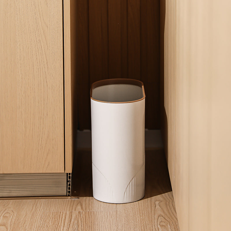 Oval Push-Top Trash Can – 12L