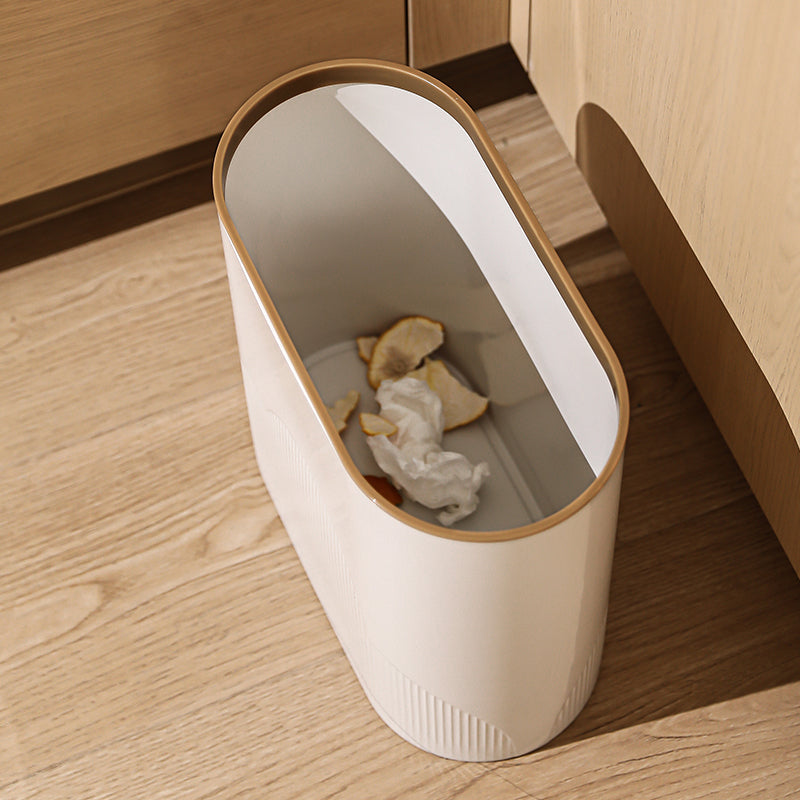Oval Push-Top Trash Can – 12L