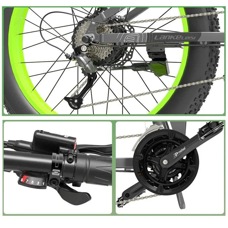 2026 NewLankeleisi XT750 Plus 1000W 26" Fatbike Dual Crown Fork Foldable E-Mountain Bike 17.5Ah