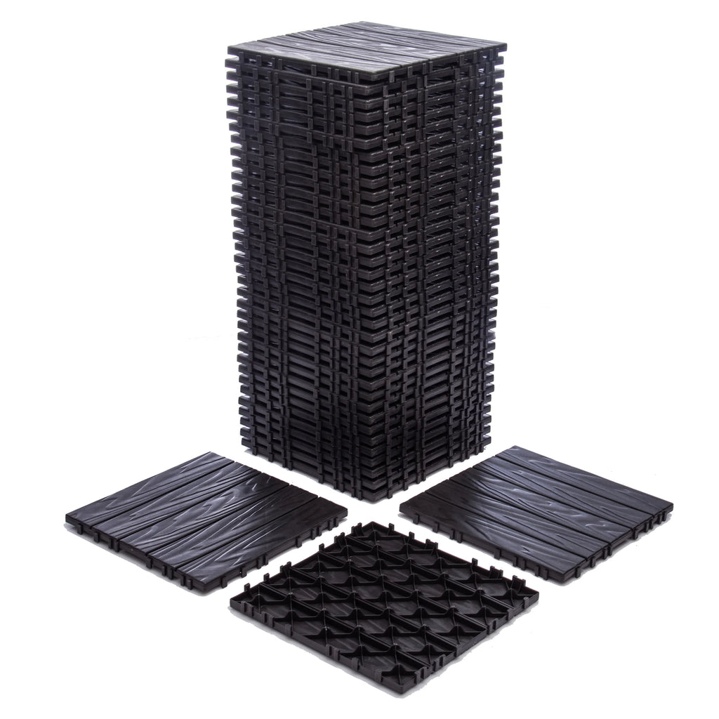 2026 New76-Pack Plastic Interlocking Deck Tiles - 68.80 Sq.Ft Outdoor Plastic Flooring Super Durable & Waterproof All-Weather Indoor/Outdoor