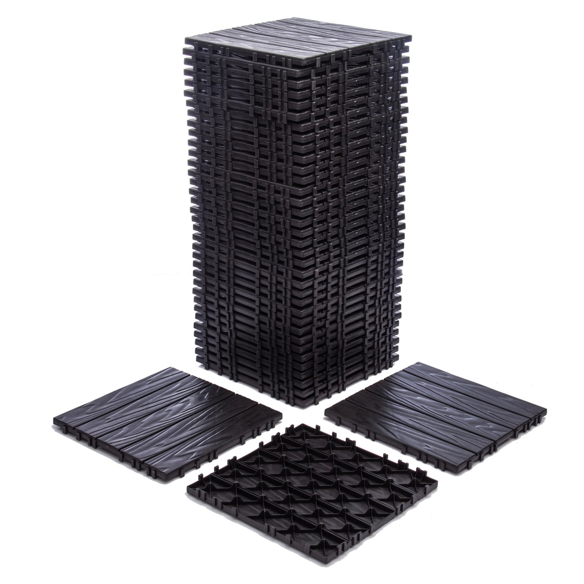 2026 New76-Pack Plastic Interlocking Deck Tiles - 68.80 Sq.Ft Outdoor Plastic Flooring Super Durable & Waterproof All-Weather Indoor/Outdoor