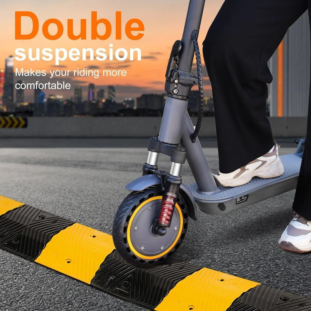 2026 NewElectric scooter, 350W/500W powerful motor, 8.5"/10" solid rubber tires, 19/22 mph, 28/21/12 mile range, dual brakes