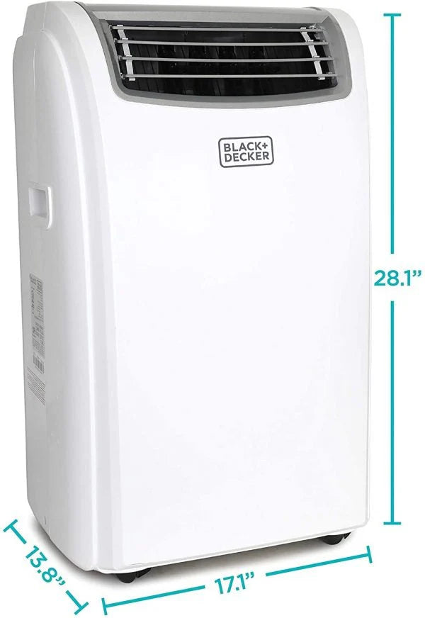 2026 NewBLACK+DECKER Portable Air Conditioner with 14,000 BTU, Heating Function and Remote Control, White