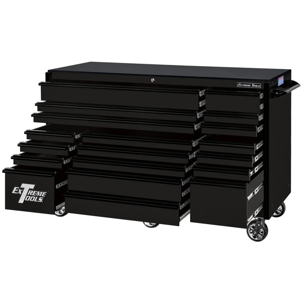 2026 NewExtreme Tools RX250 Series 72-inch x 30-inch Rolling Cart – 19 Drawers – 250 lb Drawer Slides