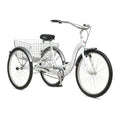 2026 New2025 Schwinn Meridian Adult Tricycle, Men's and Women's Beach Cruiser, 26-inch Wheels, Low Step-Through, Wide Saddle, Folding Rear Basket.