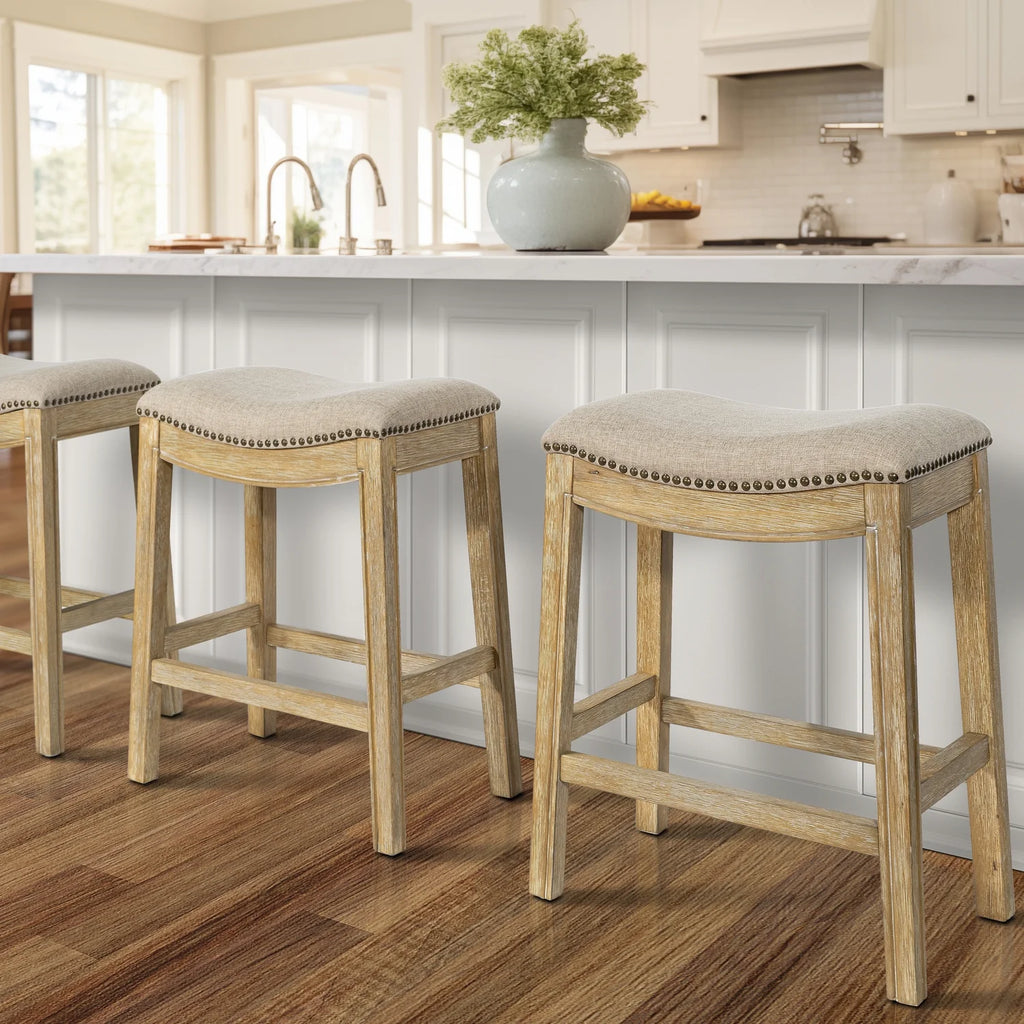 2026 NewNew Ridge Home Goods 26" Saddle Wood Counter Height Stool Weathered Natural