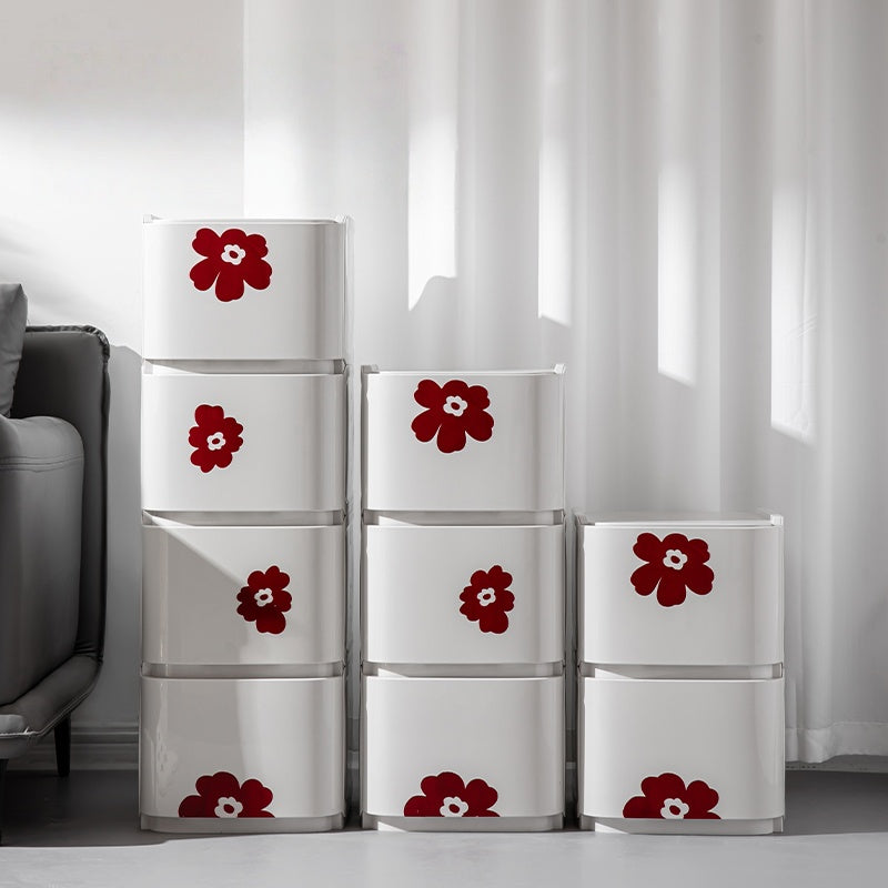 2-Tier Mobile Storage Rack with Drawers
