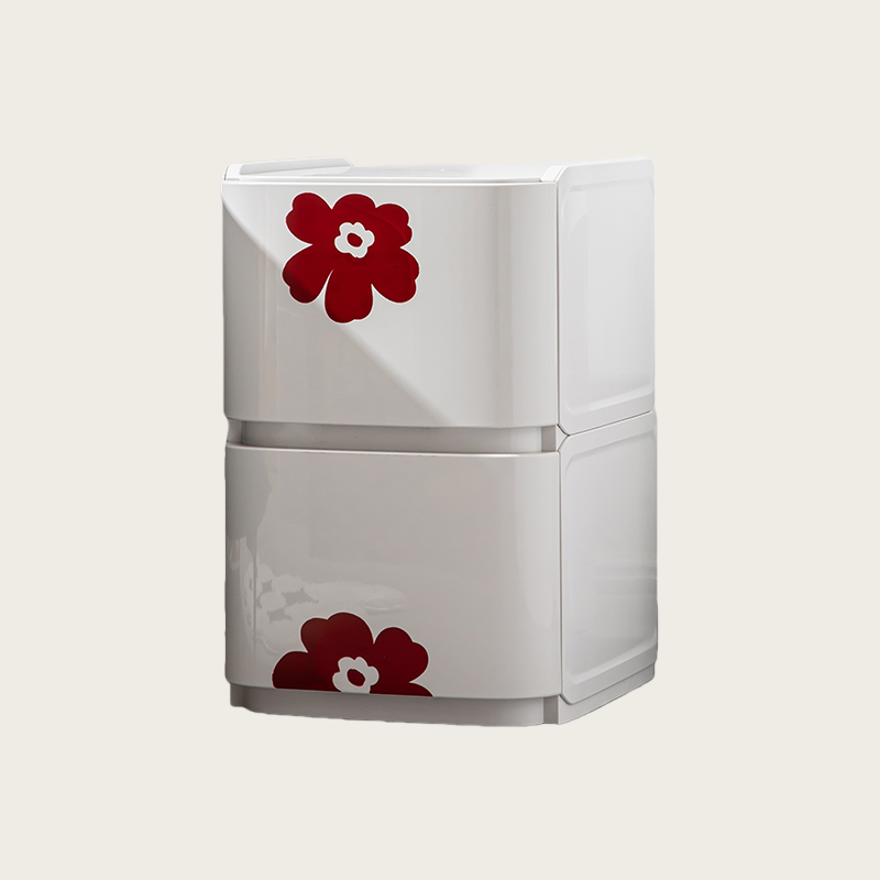 2-Tier Mobile Storage Rack with Drawers
