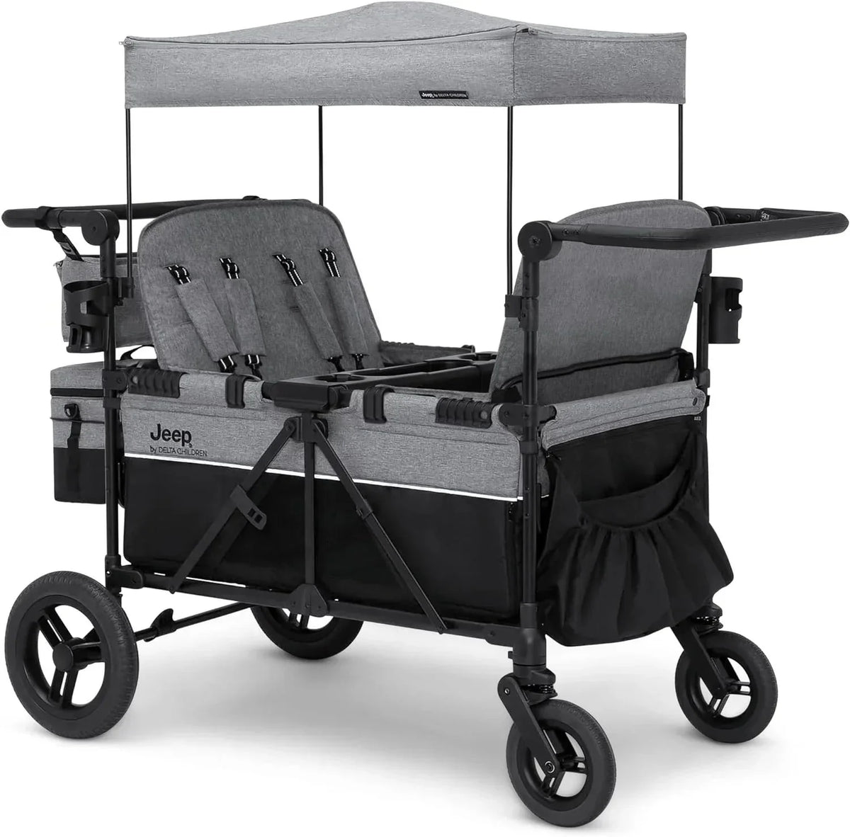 2026 NewJeep Wrangler Deluxe 4-seater stroller by Delta Children Premium Quad stroller