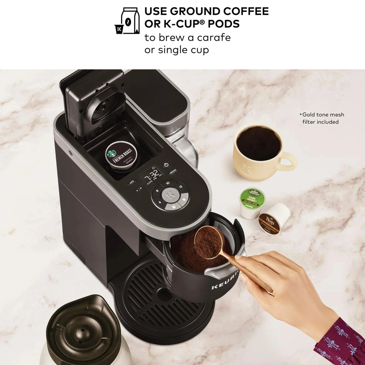 2026 NewKeurig K-Duo Plus coffee machine for single servings and pots