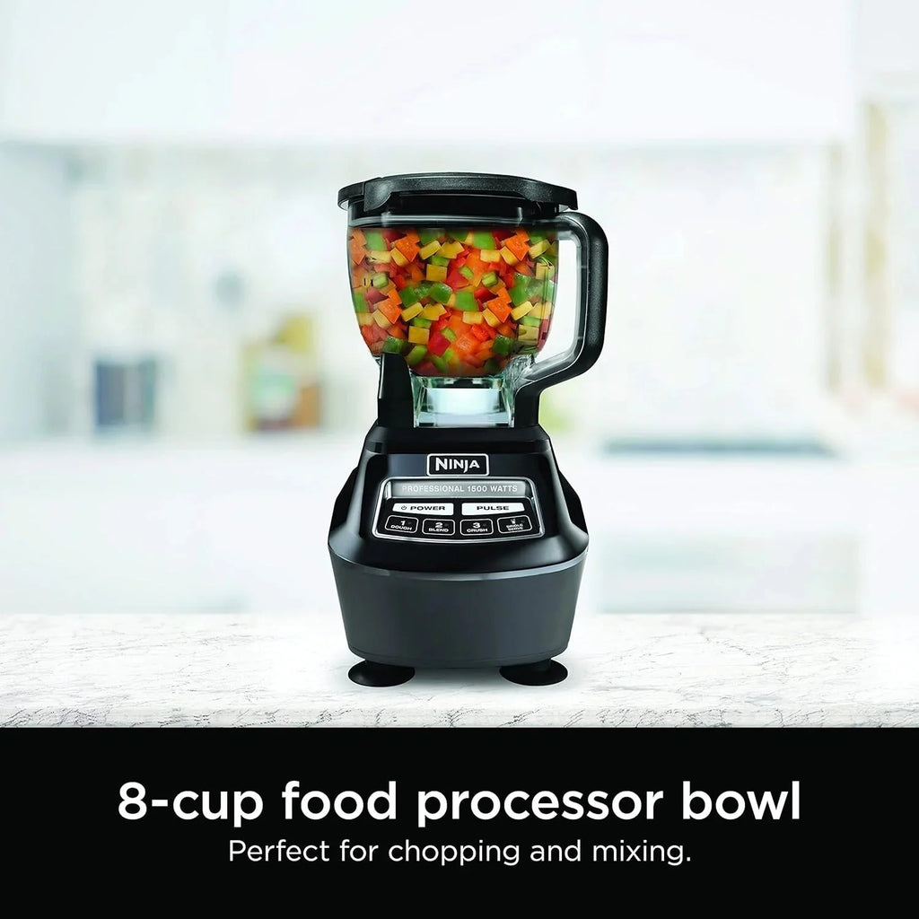 2026 NewNinja Mega Kitchen System, 1500 Watt Stand Mixer (2.1 Liters) and Food Processor (8 Cups) with (2) 473 ml Takeaway Cups