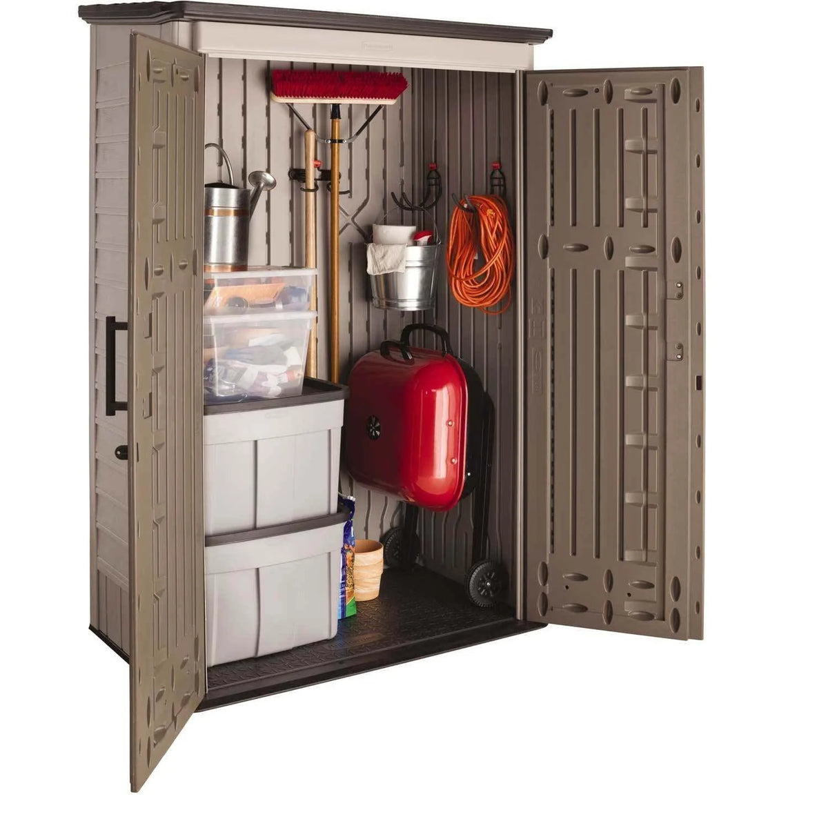 2026 NewRubbermaid garden shed, model 2025, 52 cubic feet (approx. 1.47 m³), weatherproof, lockable doors