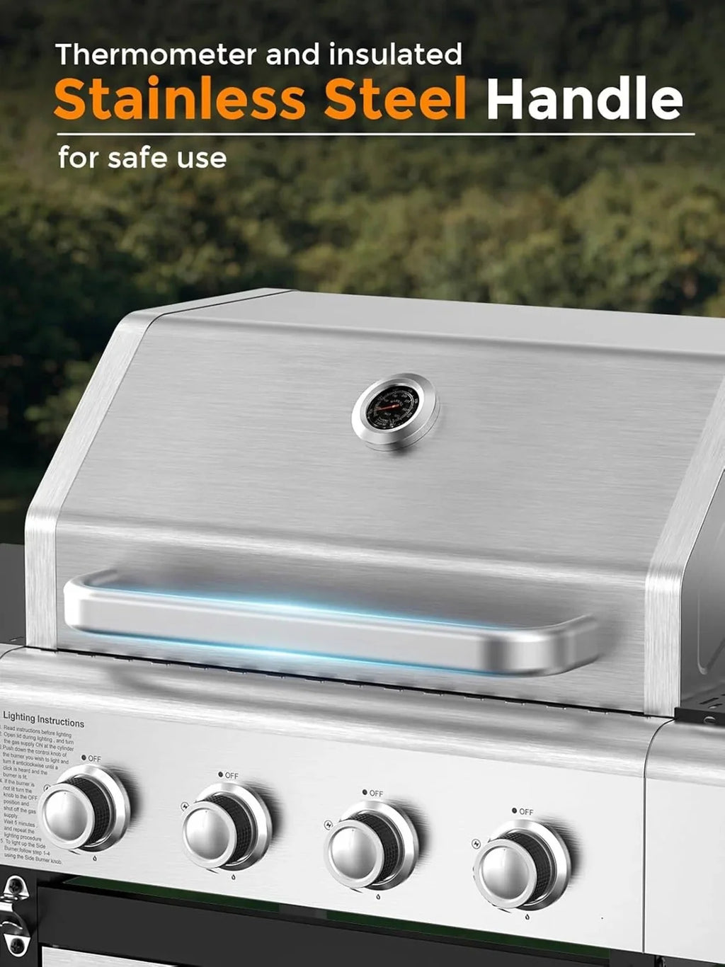 2026 New4-Burner BBQ Propane Gas Grill, 44000 BTU